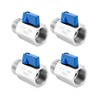QWORK Mini Ball Valve, 4 Pack 3/4" Female & Male