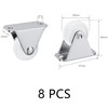 8 PCS White Casters for Furniture,30mm(1.25 inch) Small-size Castor Wheels