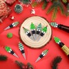 Cinnvoice 48 Pcs Cute Resin Christmas Tree Wine Bottle Stoppers