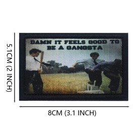 Damn It Feels Good to Be A Gangsta Printed Patch 2x3.1 Inches Hook & Loop Funny Stickers Applique for Hats Shirts Jackets Backpacks (Damn It Feels Good to Be A Gangsta)
