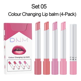 evpct evpct 4 pk Mini Cigarette Color Changing Change Lipstick Sets PH Lip Balm Kit,DNM Litte Smoke Tube Red Lipstick Moisturizing Lip Stain Long Lasting Waterproof for Women labiales matte larga (A-Set05)