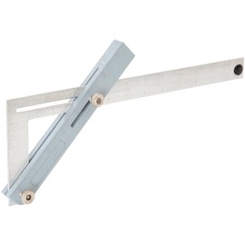 Mayes 10231 10 in 1 Squangle Multi Angle Measuring Ruler T Square, Precision Angle Finder Tool, With High Quality Metal Blade And Permanently Embossed Scale