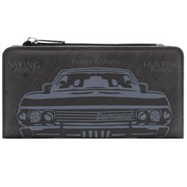 Super Natural The Family Business Saving People Wallet Clutch Coin Pocket & Card Holder Black, black, Casual