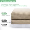Dynamene Extra Long Shower Curtain,84 Inch Long Beige Waffle Weave