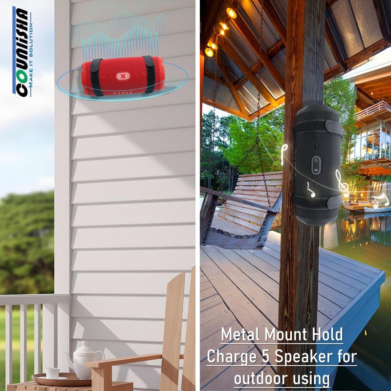 Metal Wall Mount Compatible for jbl Charge 6/Charge 5,4,3/Flip 7/Flip