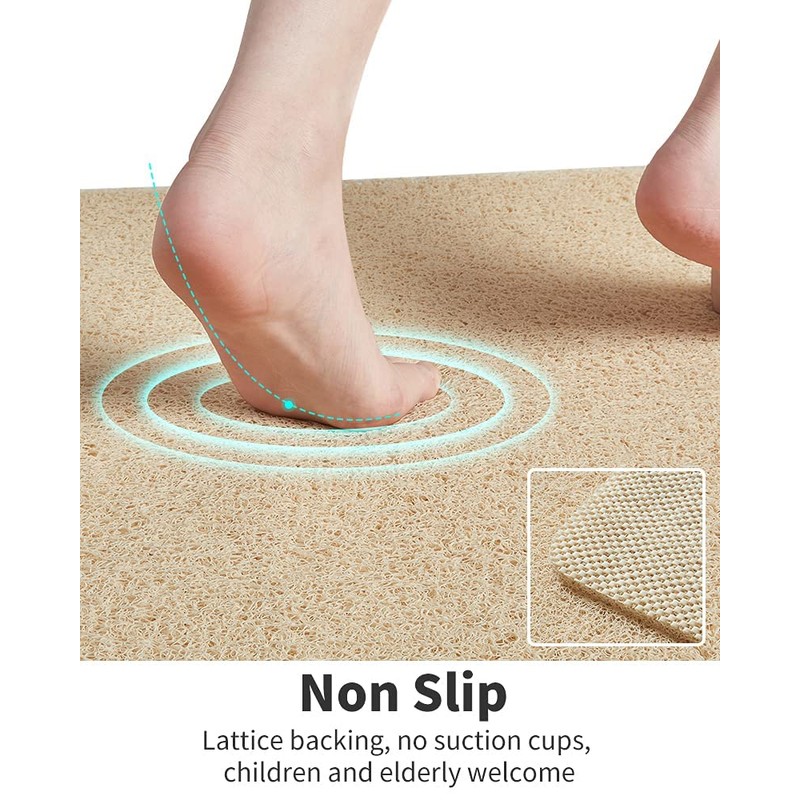 Non Slip Shower Mat, Comfortable Bath mat for Textured Surface,