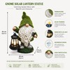 Solar Gnome Garden Statue with Lantern – Resin Dwarf Light
