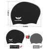 AzureWings Large Swim Cap for Women Men, Swimming Caps for