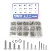 480pcs M2 M3 M4 304 Stainless Steel Metric Screws Assortment