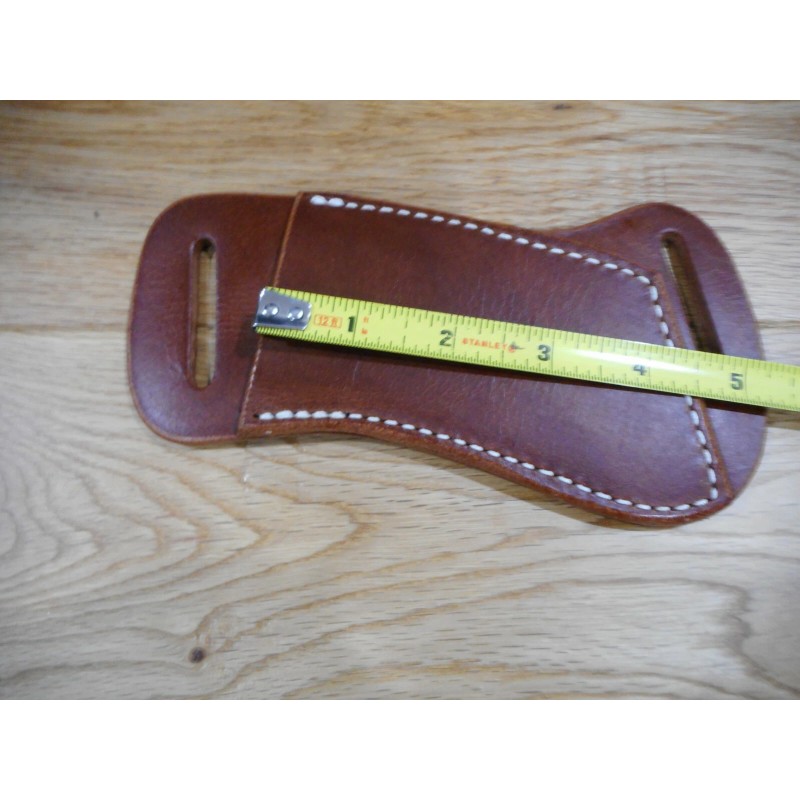 Cross Draw Buffalo leather knife sheath Golden Brown. fits a