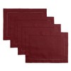 D'Moksha Homes Linen Placemats Set of 4 - Classic Hemstitch