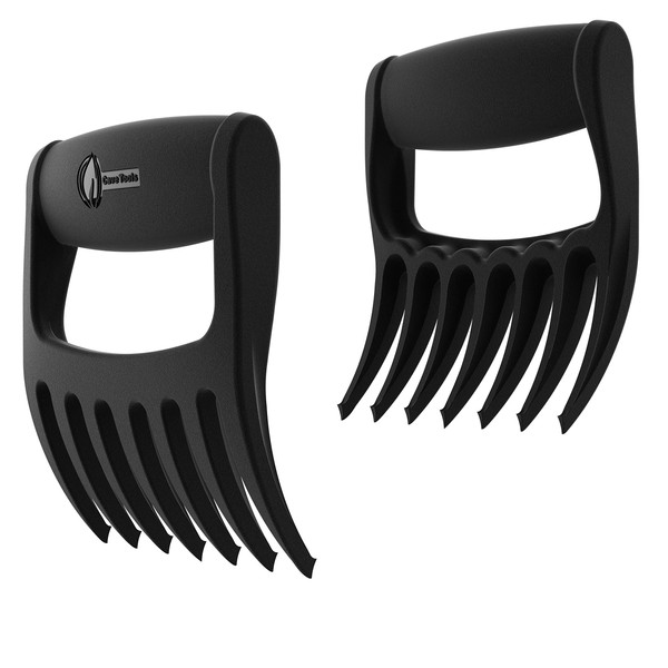 Cave Tools Talon-Tipped Meat Claws for Shredding Pulled Pork, Chicken, Turkey, and Beef- Handling & Carving Food - Barbecue Grill Accessories for Smoker, or Slow Cooker - Merlot