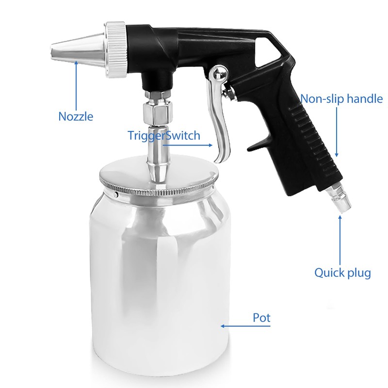Sandblasting Gun with 6 mm Nozzle, Sand Blasting Device with