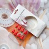 LPOODDNU Strawberry Press on Nails Almond Shape Fake Nails Red