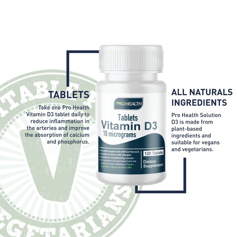 Certified Vegan 400IU, Vitamin D3, 120 Days Tablets for Pregnancy,