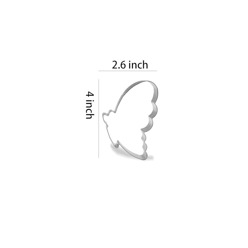 Keewah Side Butterfly Cookie Cutter, 4”, Stainless Steel