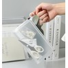 Croshuki 4pcs 4x8 inch Clear Plastic Money Bag Cash Envelope