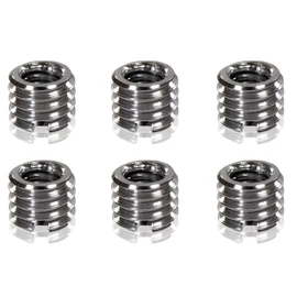 1/4" to 3/8" Conversion Screw Adapter for Tripod Monopod Ball Head Metal Camera Screw Adapter 1/4" Male to 3/8 Male Thread Adapter 6 Pack for Monopod Ball Head Light Stand