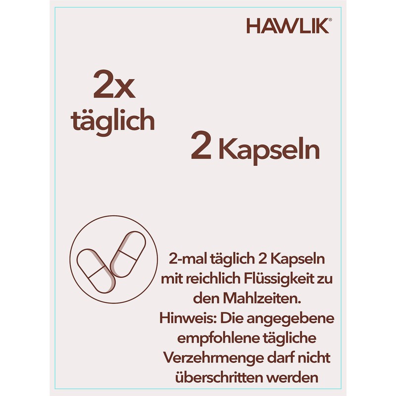 HAWLIK Vital Mushrooms Shiitake Powder Capsules | 250 Capsules |