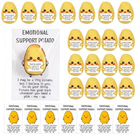 180 Pcs Positive Gift Set Funny Potato Shape Gift 60 Mini Rubber Potato Figures 60 Positive Cards 60 Package Bags Inspirational Potato Gift Being Awesome Friend Employee Coworker Staff Teacher Team