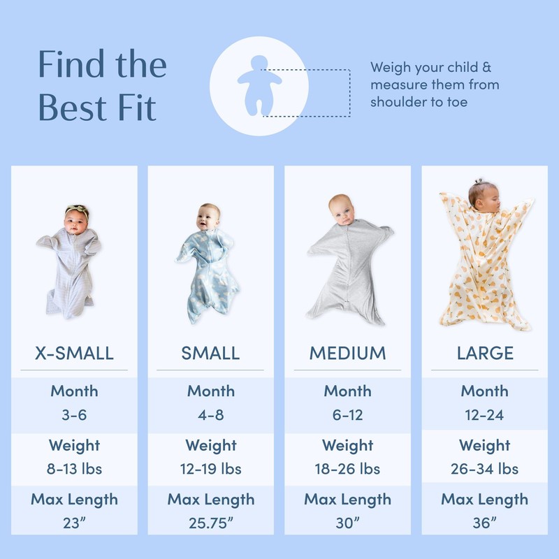 SleepingBaby Zipadee-Zip Fleece Transition Swaddle - Arms-Out Wearable Blanket for