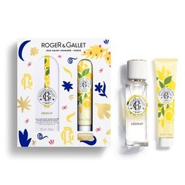 ROGER & GALLET | Citron Gift Set | 1 fl oz Wellbeing Fragrant Water | 1 oz Hand & Nail Cream | Limited Edition