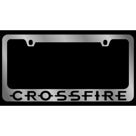 Chrysler Chrome Chrysler Crossfire Logo Premium Stainless Steel License Plate Frame