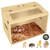 24" Hamster Cage, Top Opening Lockable Roof Door Gerbil Cage,
