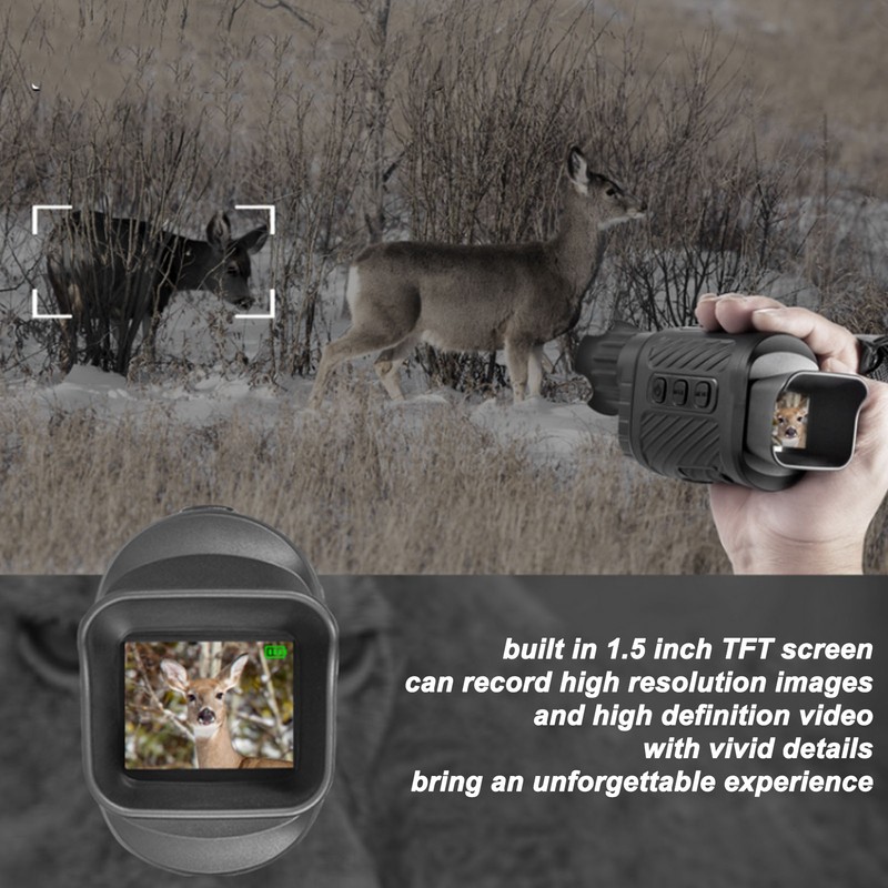 Multifunction Digital Night Vision Monocular 4X Portable Infrared Monocular with