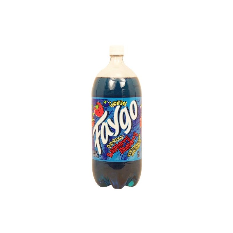 Faygo Raspberry Blueberry Soda Pop, 2-liter plastic bottle