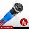 Nilight 12mm Latching Push Button Switch 6pcs LED Blue Waterproof