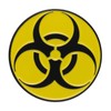 Radiation Hazard Identification Enamel Pin Yellow Metal Badge Brooch As