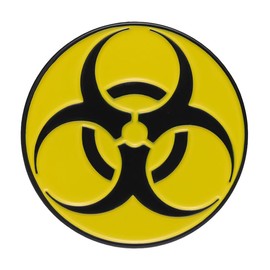 Radiation Hazard Identification Enamel Pin Yellow Metal Badge Brooch As Danger Sign Label (type b)
