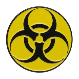 Radiation Hazard Identification Enamel Pin Yellow Metal Badge Brooch As Danger Sign Label (type b)