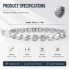 Magnetic Bracelets for Women, Stainless Steel Leaf Links, Fashion Design