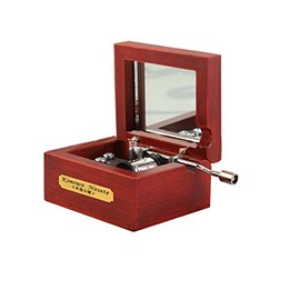 YouTang(TM) Mini Size Creative Wooden 18-Note Hand-crankMusical Box,Musical Toys,Tune:Canon in D