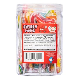 4YoreElves Heart Shaped Swirly Pops Valentine Edition 24 Lollies