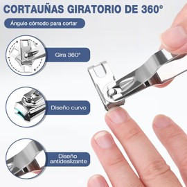 Kit De Herramientas Cortauñas, 7 en 1 Kit de Clippers de uñas para Uñas Encarnadas, Alicates Para UñAs De Pie, Kit de Herramientas para Uñas Encarnadas, Profesional Acero Inoxidable Nail Clipper Trimmer, Manicura Pedicura Set