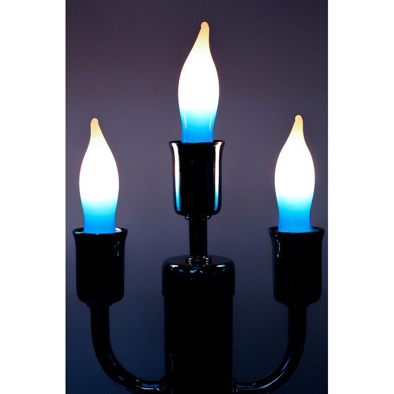 Menorah Bulbs Blue & White Electric Menorah Flame Shaped Replacement