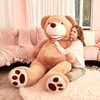 IKASA Giant Teddy Bear Plush Toy Stuffed Animals(Brown,78 inches)