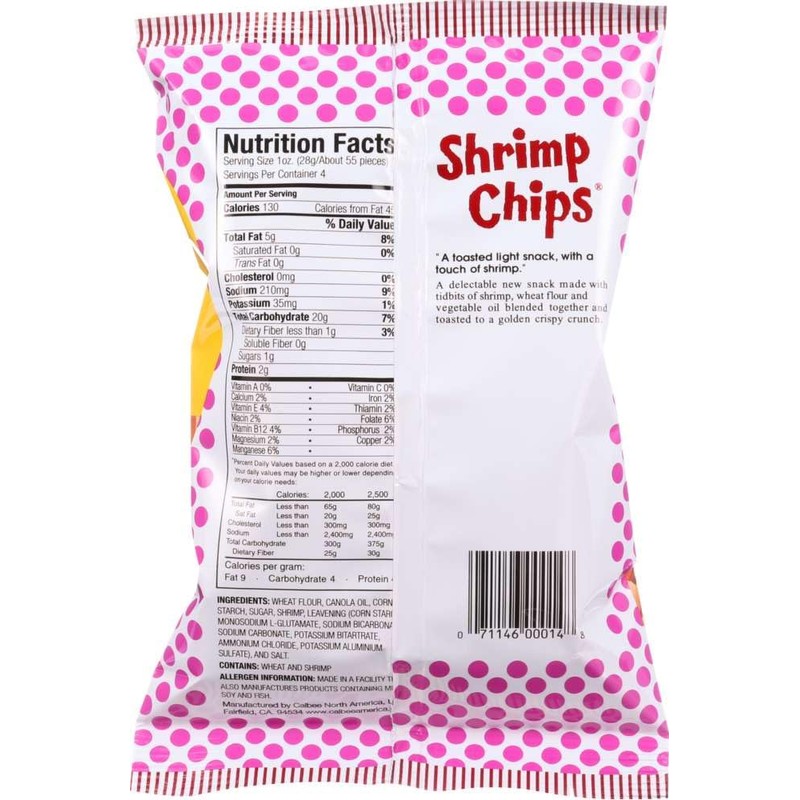 Calbee Shrimp Flavored Backed Chips 4 oz (Pack of 2)