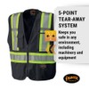 Pioneer Hi Vis Tear-Away Safety Vest - Lightweight Mesh Back