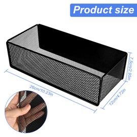 bssmmai Pack of 2 Magnetic Shelf Fridge, Magnetic Shelves for Fridge Fruit, Space Saving Organiser, Spice Rack, Magnetic Fridge Wall (Black, Large)