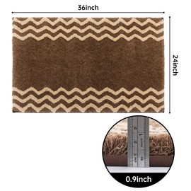 COSY HOMEER Extra Thick Bath Nursery Rugs for Bathroom - Anti-Slip Bath Mats Soft Plush 100% Strong Polyester Rug Living Room Bedroom Home Mat Floor Water Absorbent (Brown,24x36 - Inches)