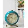 SHISEDECO Small Tableclocks Classic Non-Ticking Tabletop Alarm Clock with Backlight,