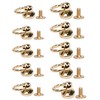 Cohentbliss Brass Studs Screw Ring Rivets with Ring Gold Brass