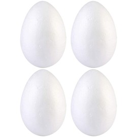 Milisten 4PCS Craft Foam Egg DIY Easter Eggs Styrofoam Polystyrene Foam Egg Styrofoam Balls for Flower Arranging Easter DIY Crafts Projects 15CM