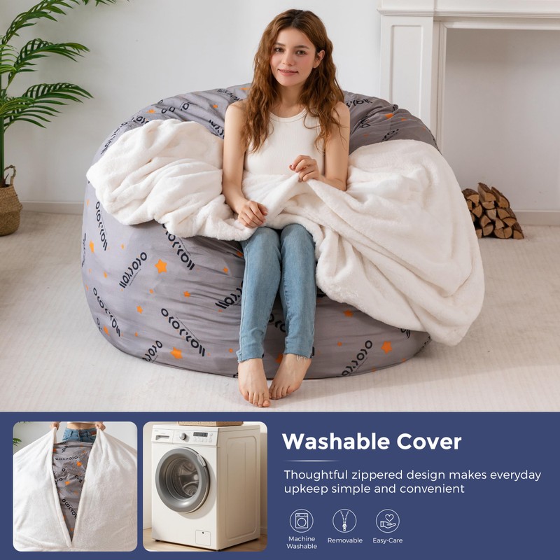 MAXYOYO Bean Bag Chair, Soft Bean Bag Sofa with Supportive