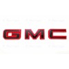 Auto Front & Rear GMC Gloss Red Black OVERLAY Emblem