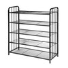 QianHao Black 5-Tier Shoe Rack for Closet，15-20 Pairs Shoe Organizer，